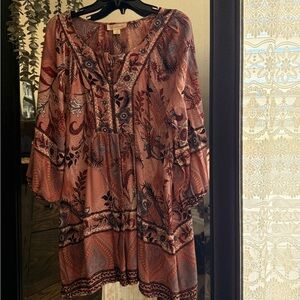 Acuology Pink and Black Floral Dress